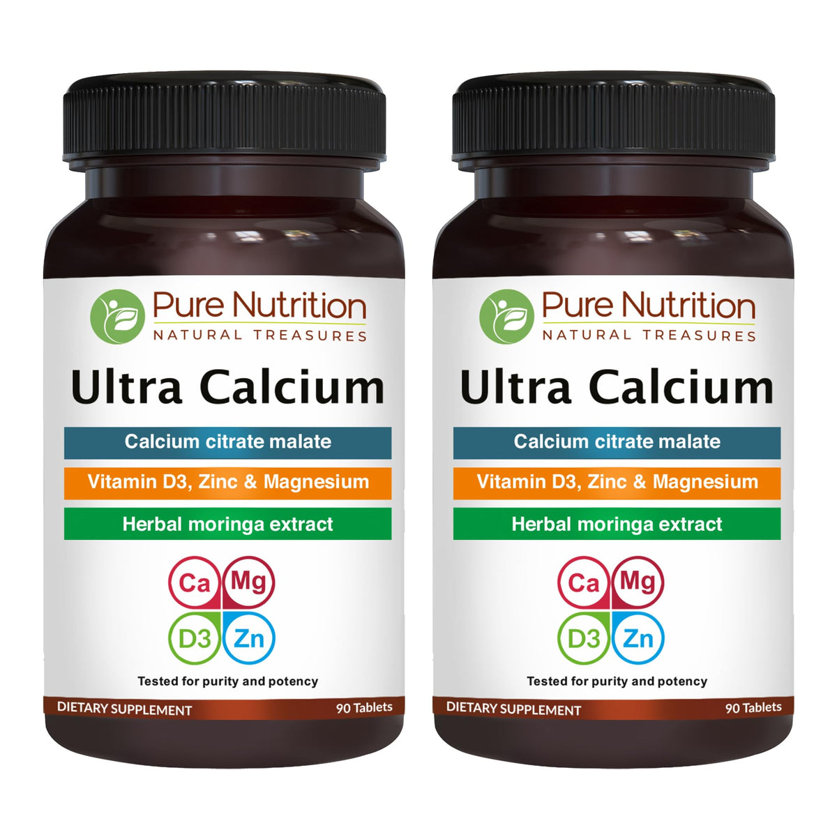 Front label of Pure Nutrition Ultra Calcium bottle