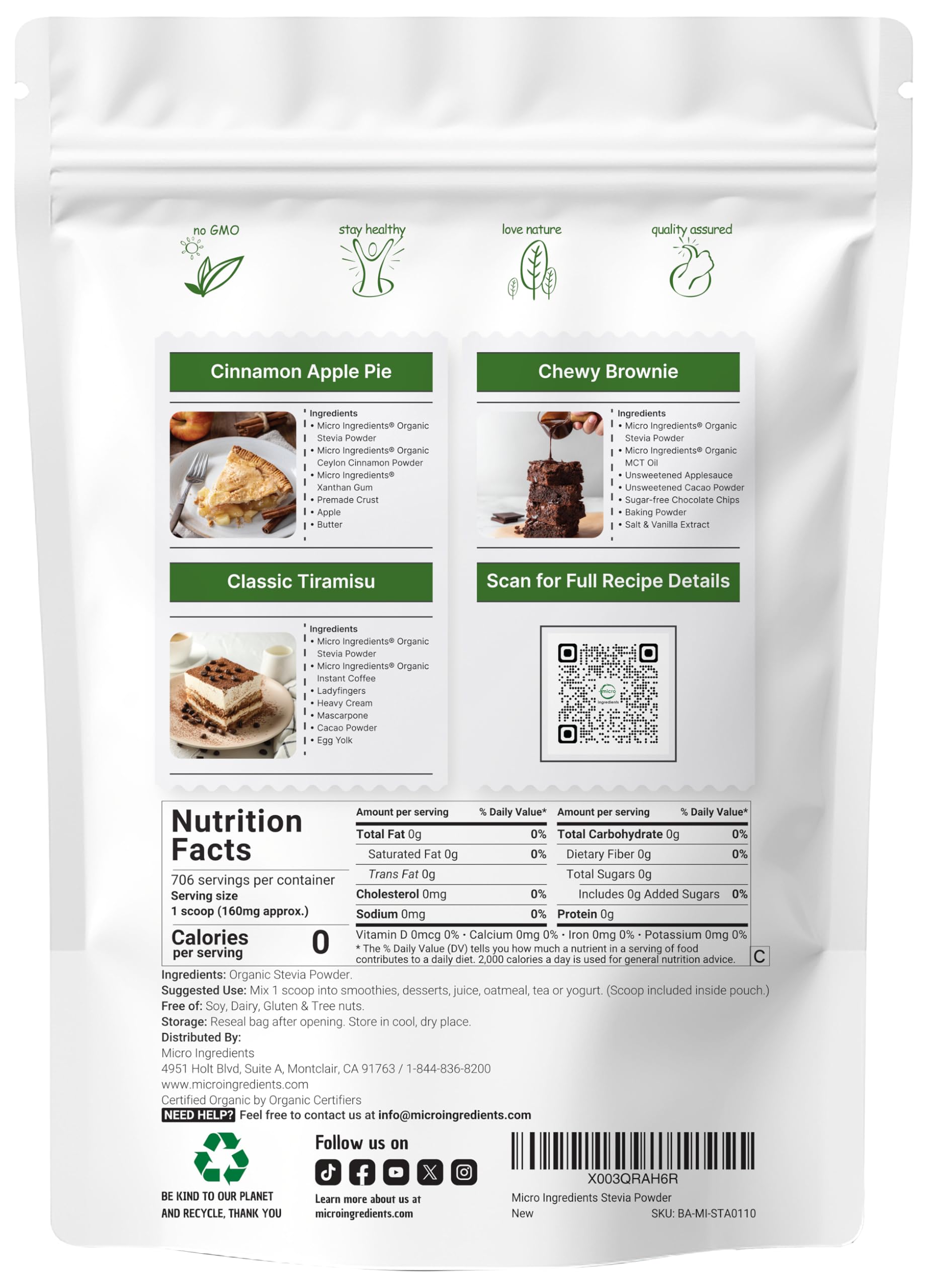 Stevia Green Leaf Extract Reb-A powder close-up