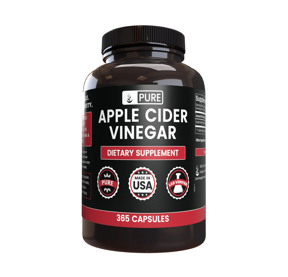 Pure Original Apple Cider Vinegar Capsules (365 count) – single ingredient