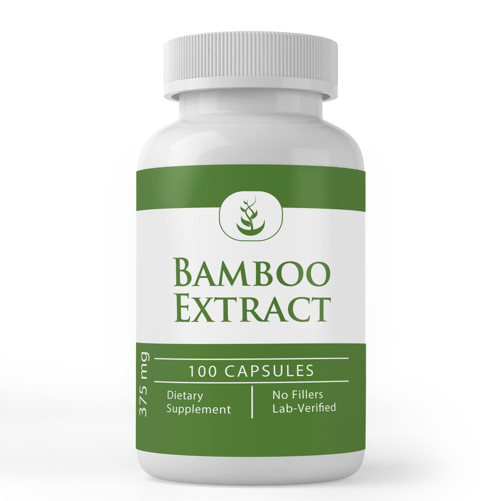 Bottle of Pure Original Ingredients Bamboo Extract Capsules for 100-count bottle