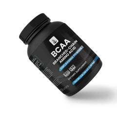 Back view of Pure Original BCAA powder tub with label