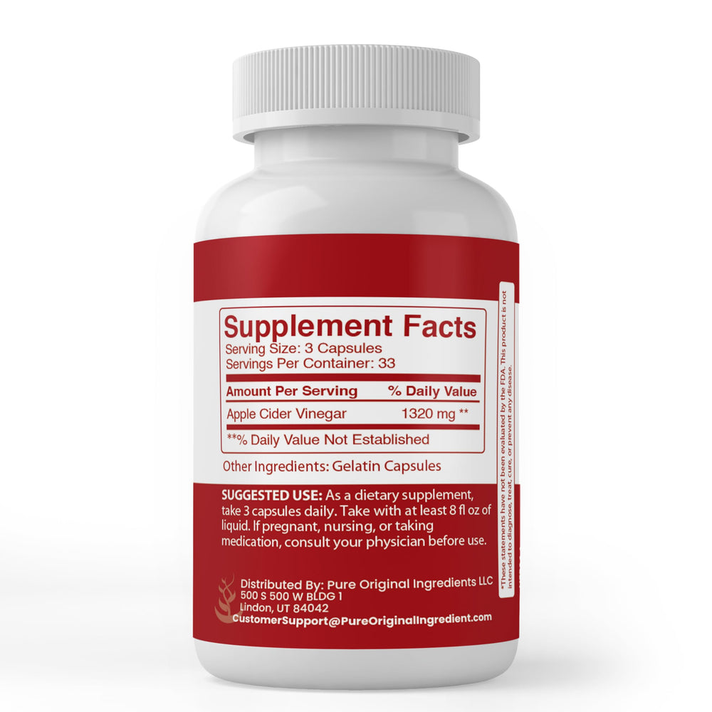 Pure Original Ingredients bottle open with capsules ready to take conveniently
