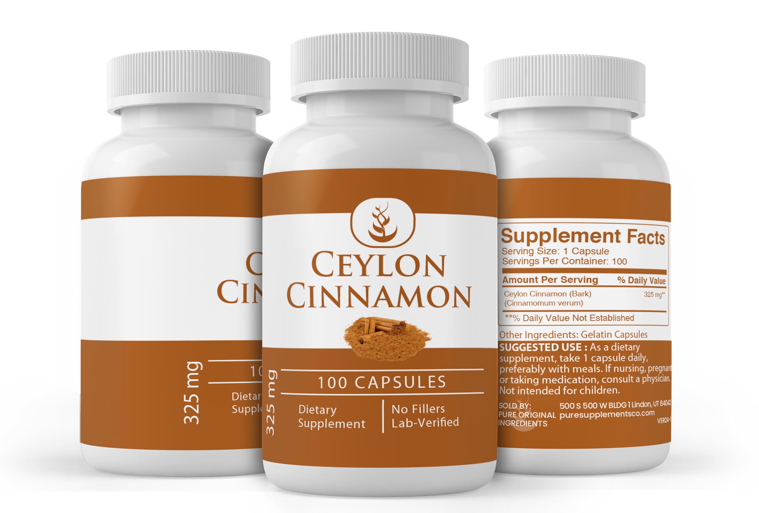 Front view of the capsule bottle packaging