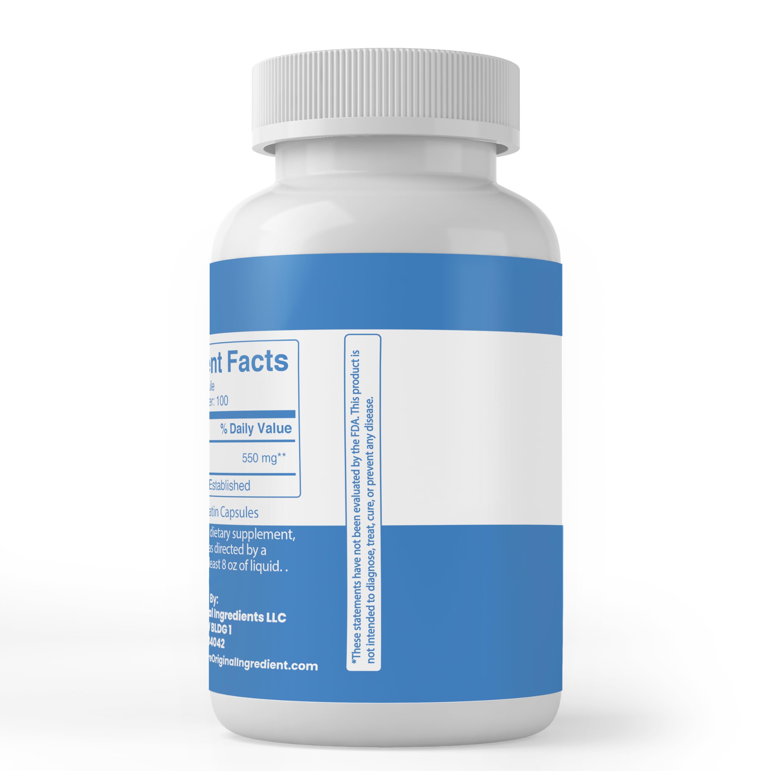 PURE ORIGINAL INGREDIENTS Creatine capsules packaging highlights simple single-ingredient formula
