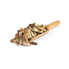Label showing single-ingredient marshmallow root extract