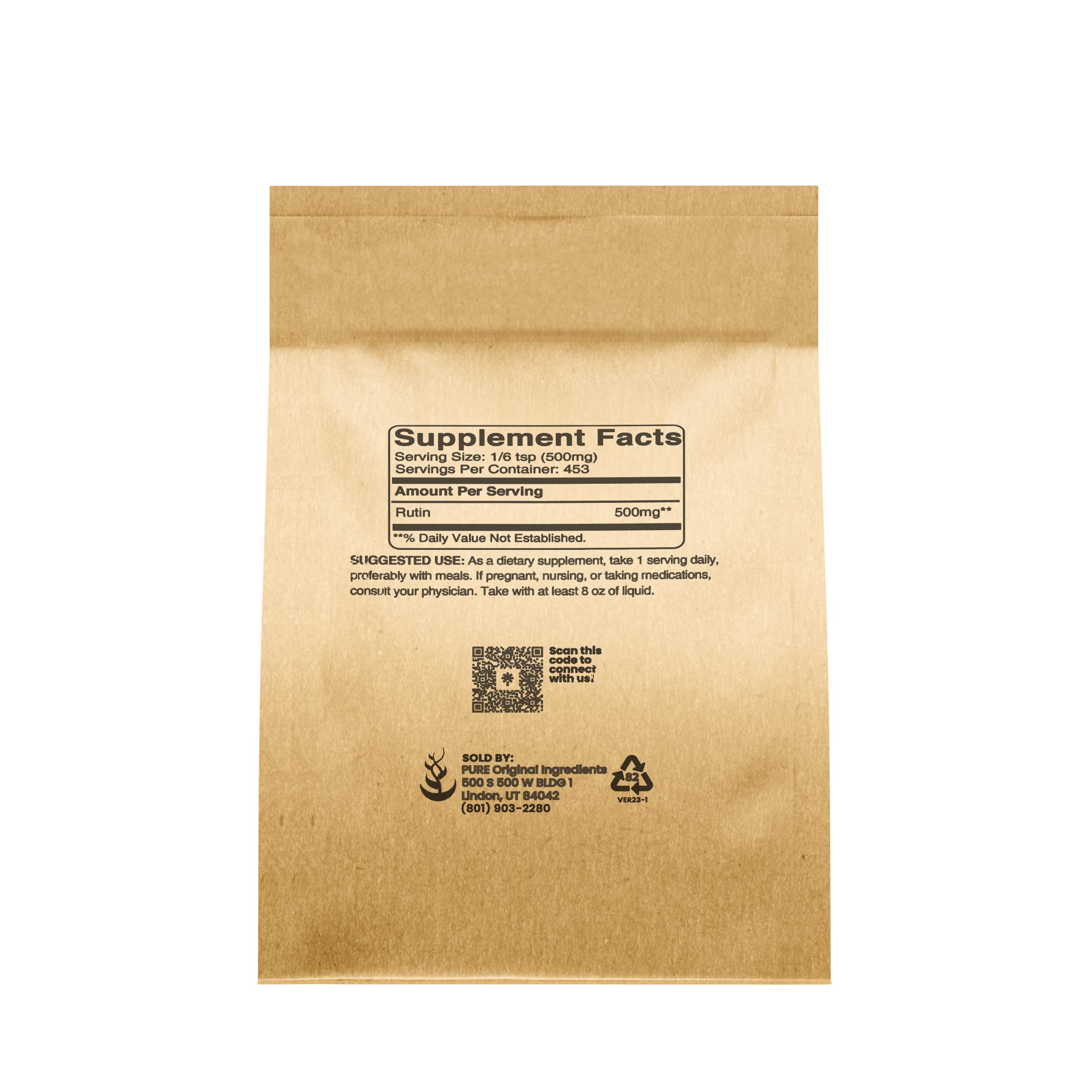 Close-up of rutin powder showing its fine texture