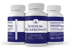 Back label of sodium bicarbonate capsules bottle