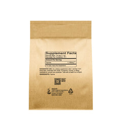PURE ORIGINAL INGREDIENTS Taurine Powder packaging from Utah, USA signals quality and clean nutrition.