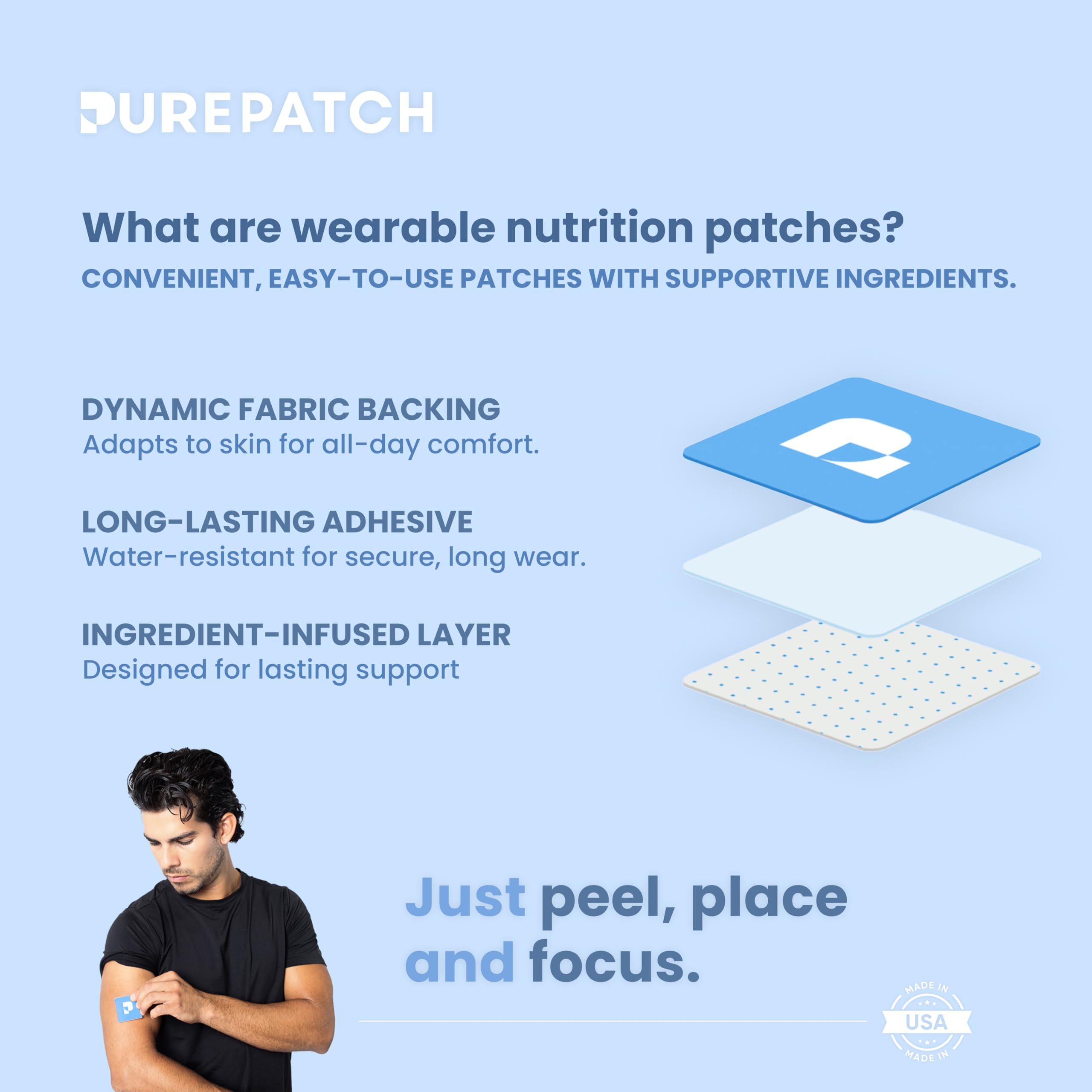 Pure Patch Focus USA manufacturing emphasizes safety and consistency.