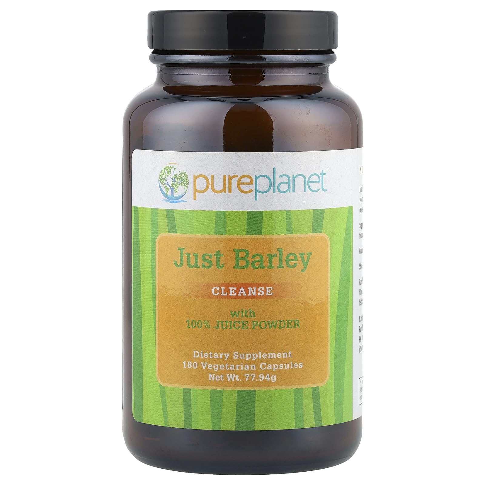 Bottle of Pure Planet Just Barley - 180 Count