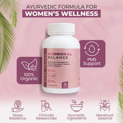 Close-up of Pure Prana Hormone Balance bottle and label