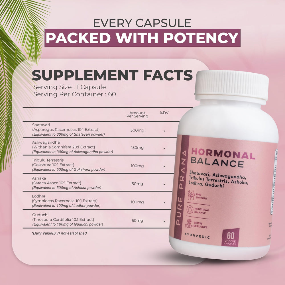 Packaging and branding of Pure Prana Hormone Balance for Women