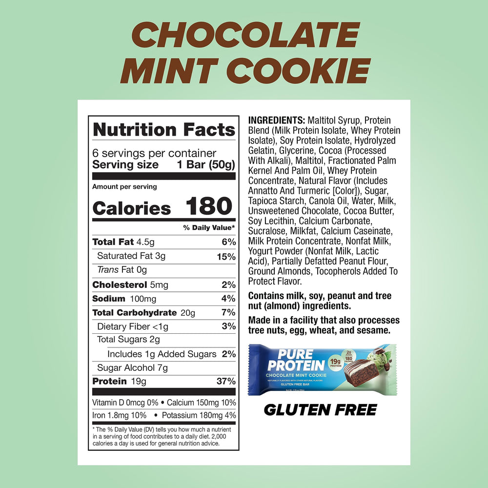 Pure Protein bars package front gluten-free protein snack for on-the-go days