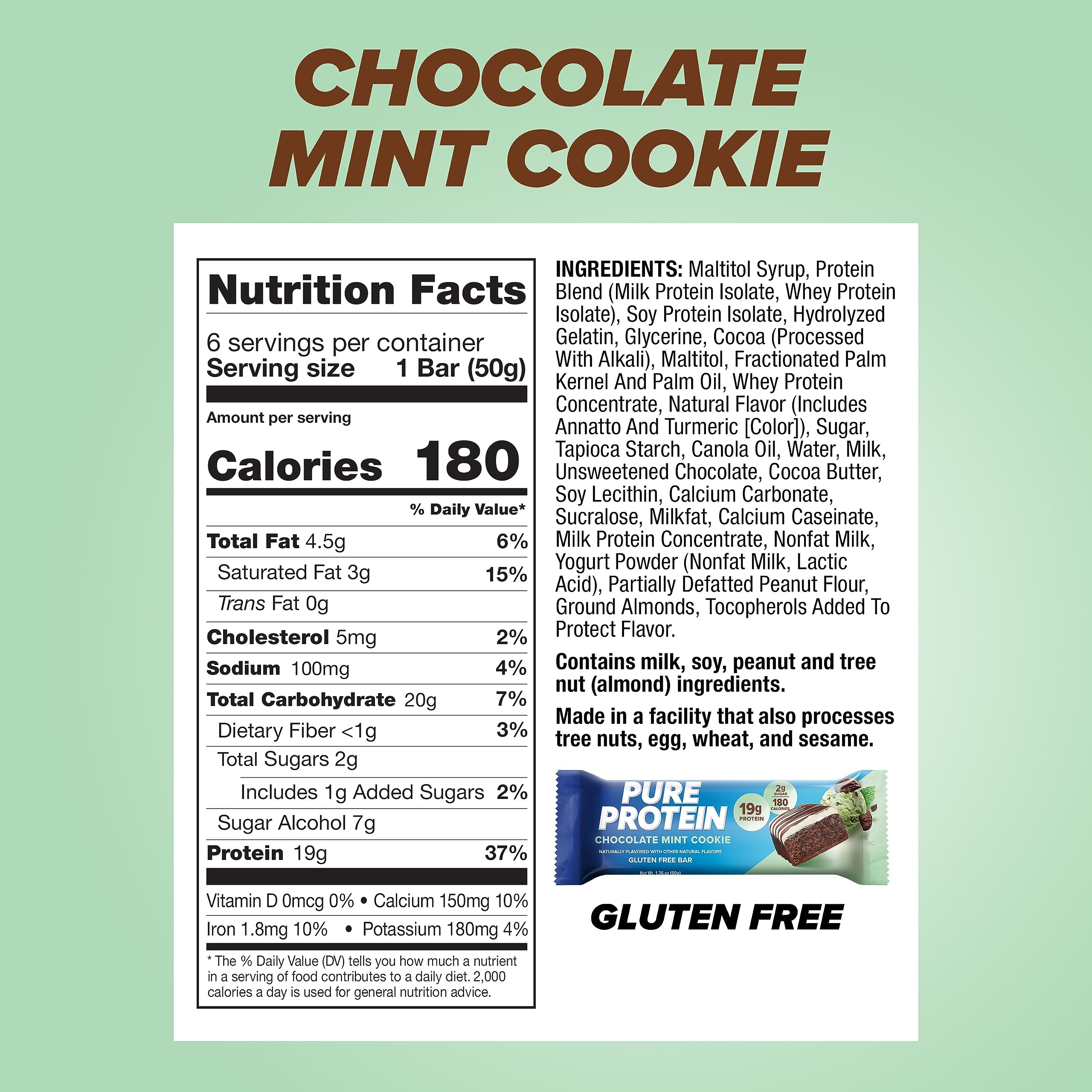 Pure Protein bars package front gluten-free protein snack for on-the-go days