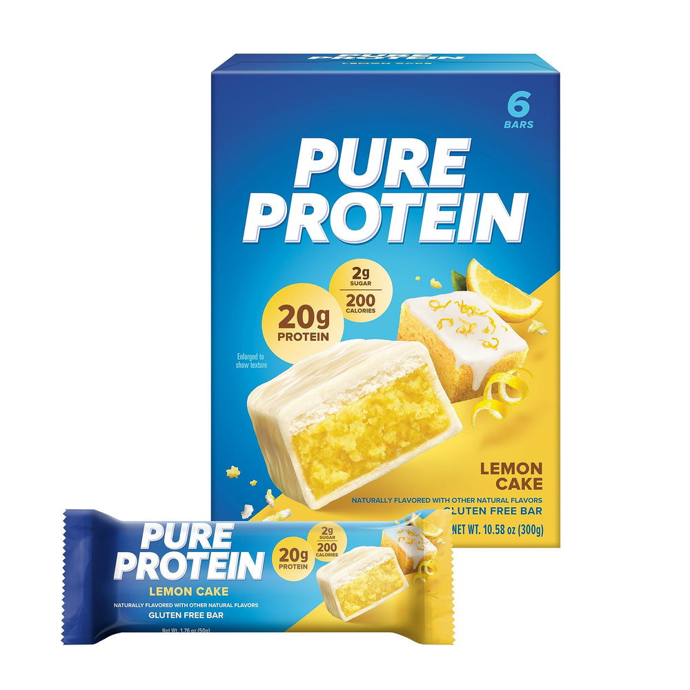 Pure Protein Lemon Cake bar packaging for on-the-go energy