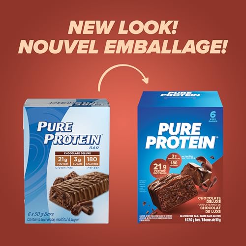 Pure Protein gluten-free bar plated with berries for fueling snack.