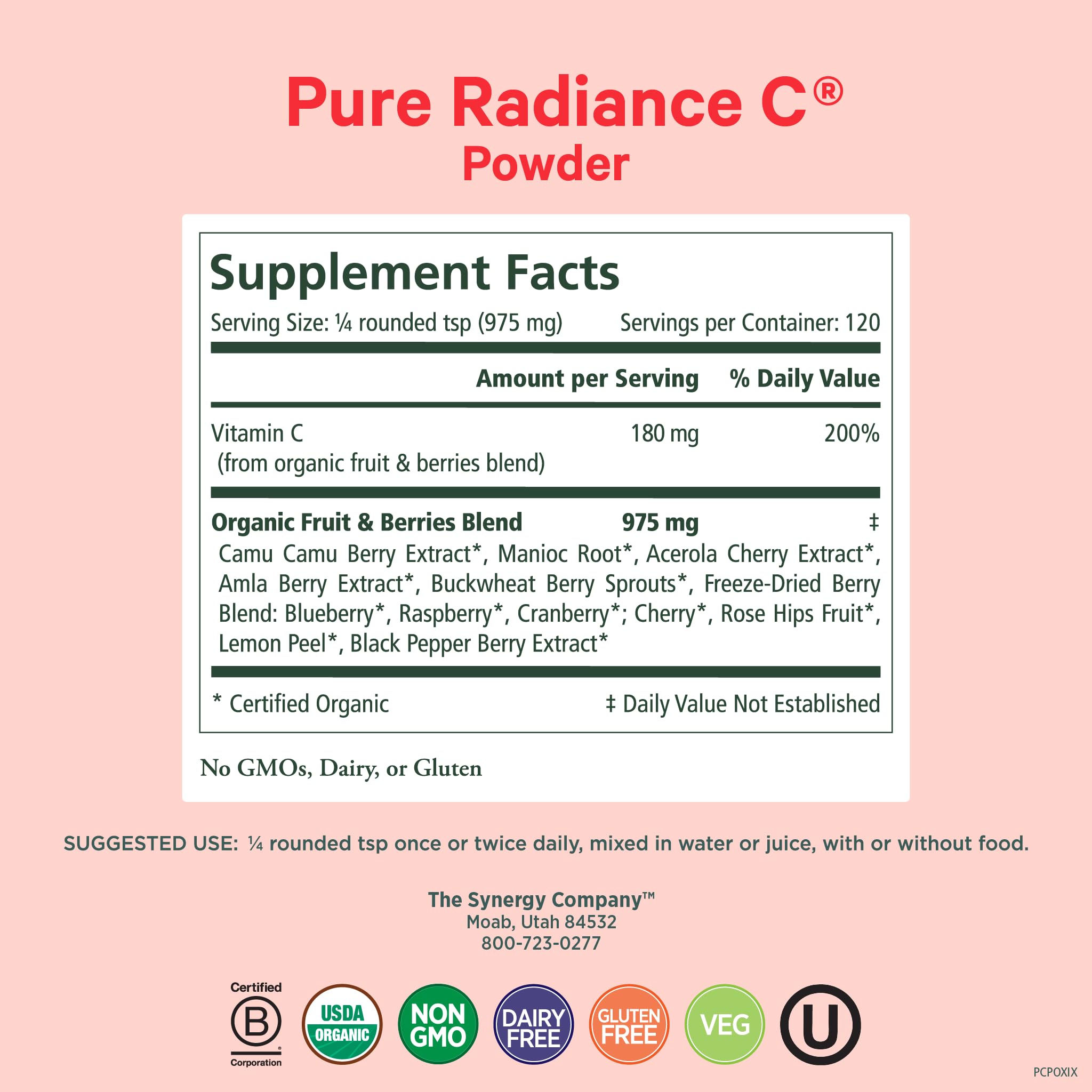 4 oz jar of Pure Radiance C powder