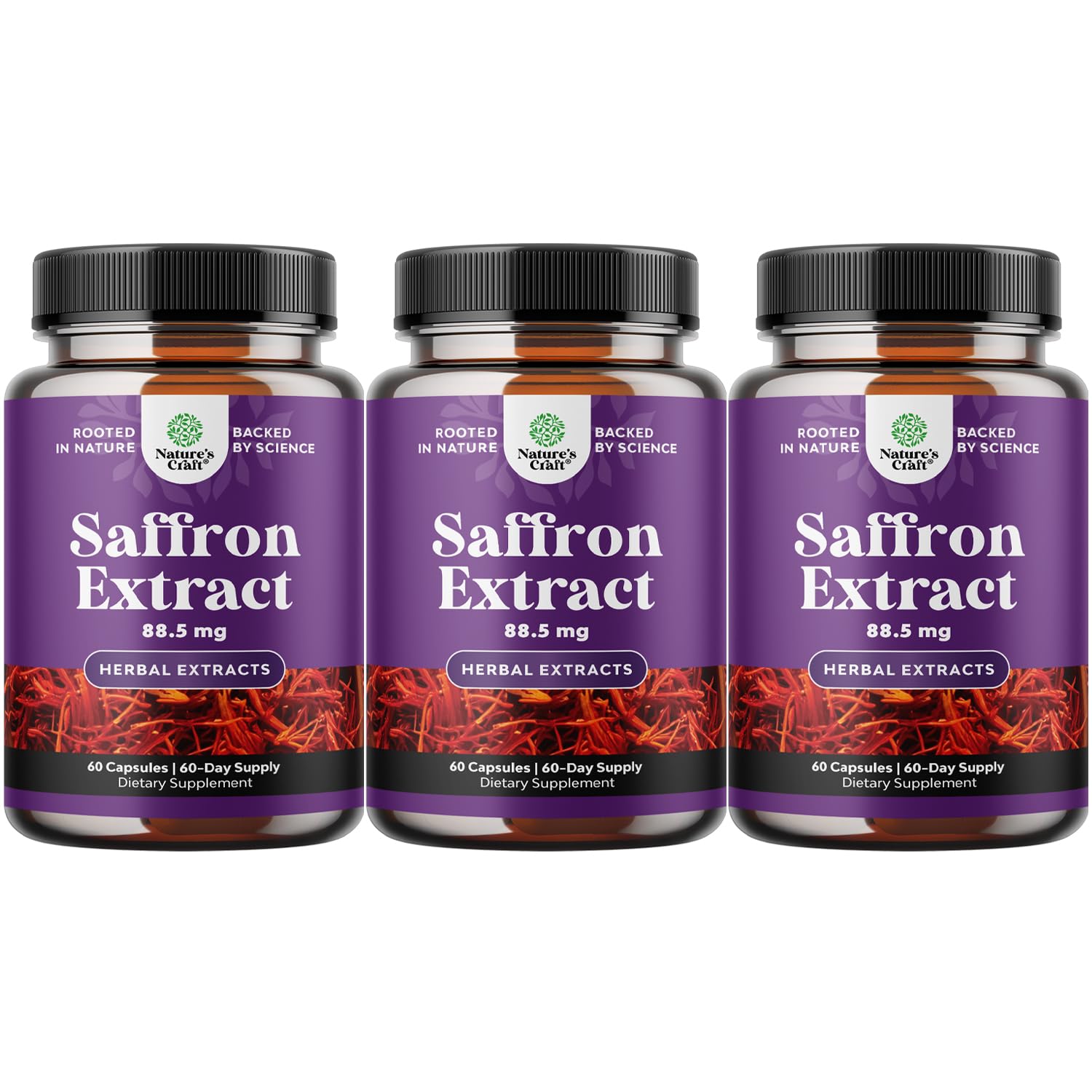 Pure saffron extract capsules