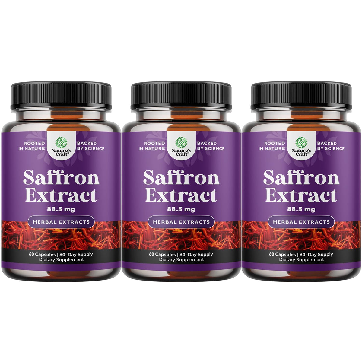 Pure saffron extract capsules