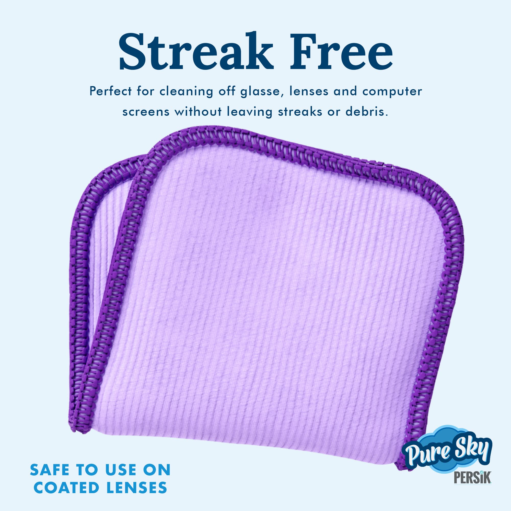 Tablet screen cleaning with Pure-Sky microfiber cloth