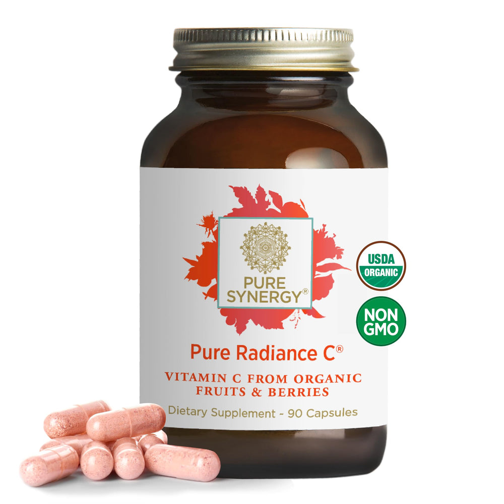 Pure Synergy Pure Radiance C capsule close-up for daily immune support from organic vitamin C
