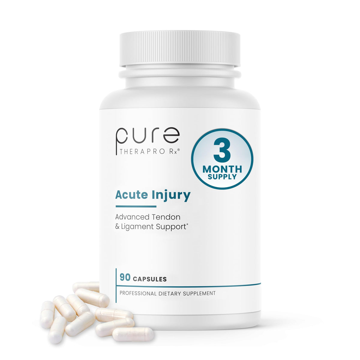 Pure Therapro RX Acute Injury product bottle showcasing tendon and ligament support