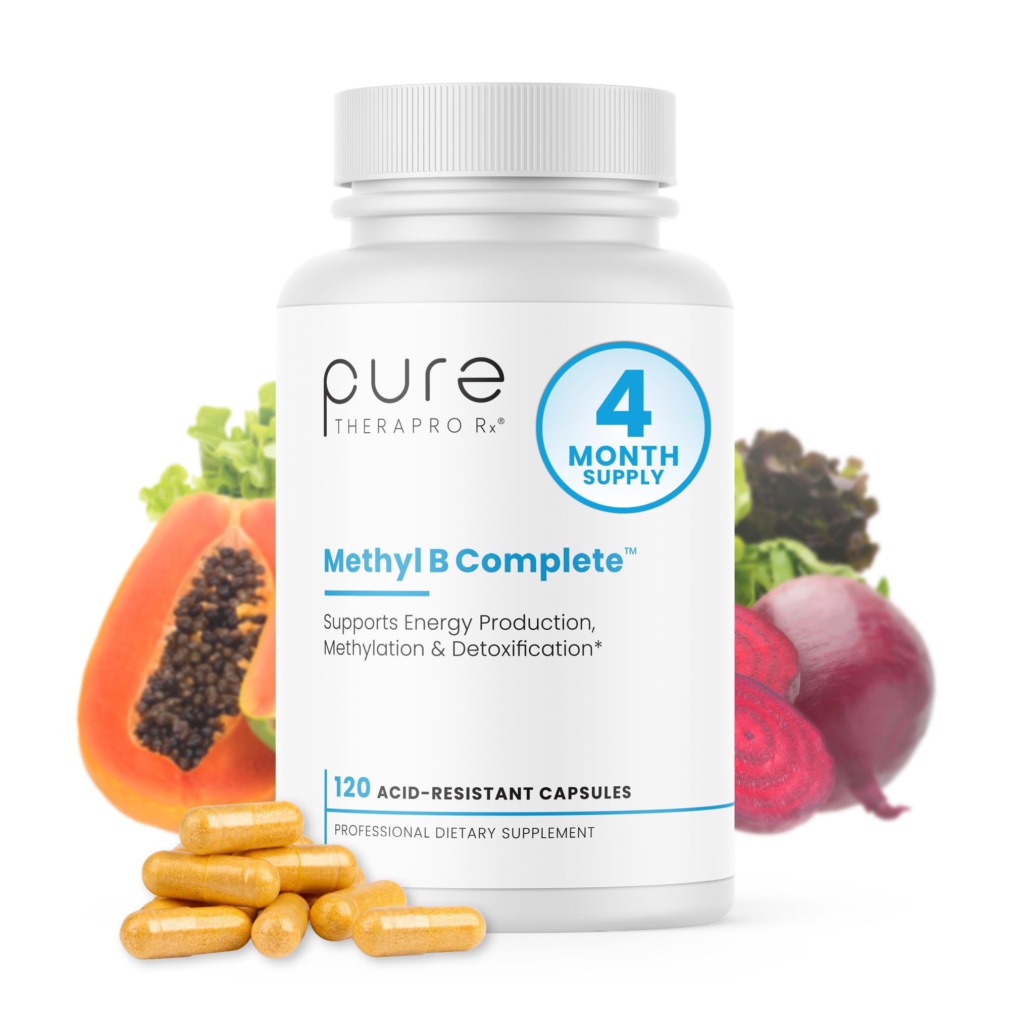 Pure Therapro Rx Methylated B Complex bottle – front view
