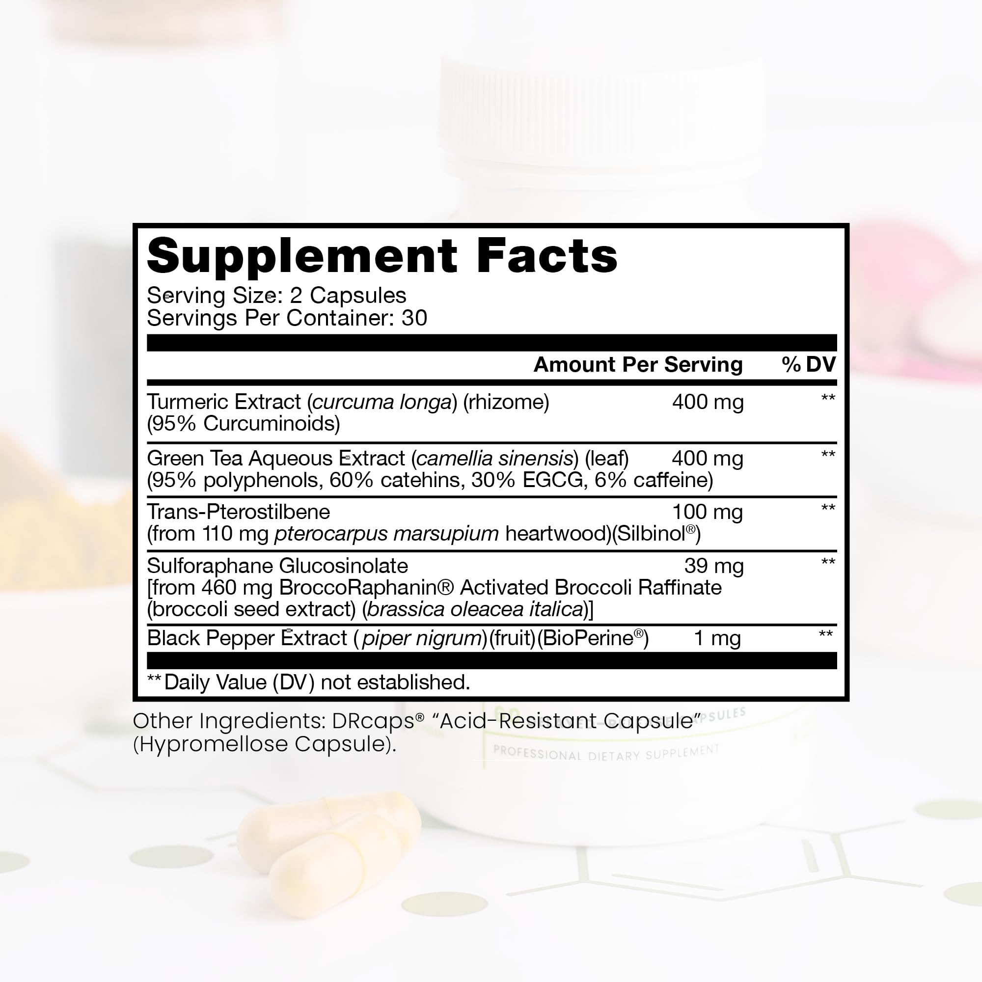 Close-up of Nrf2 Boost label