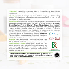 Nrf2 Boost supplement facts panel