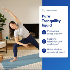 Close-up of label showing ingredients GABA glycine and L-theanine