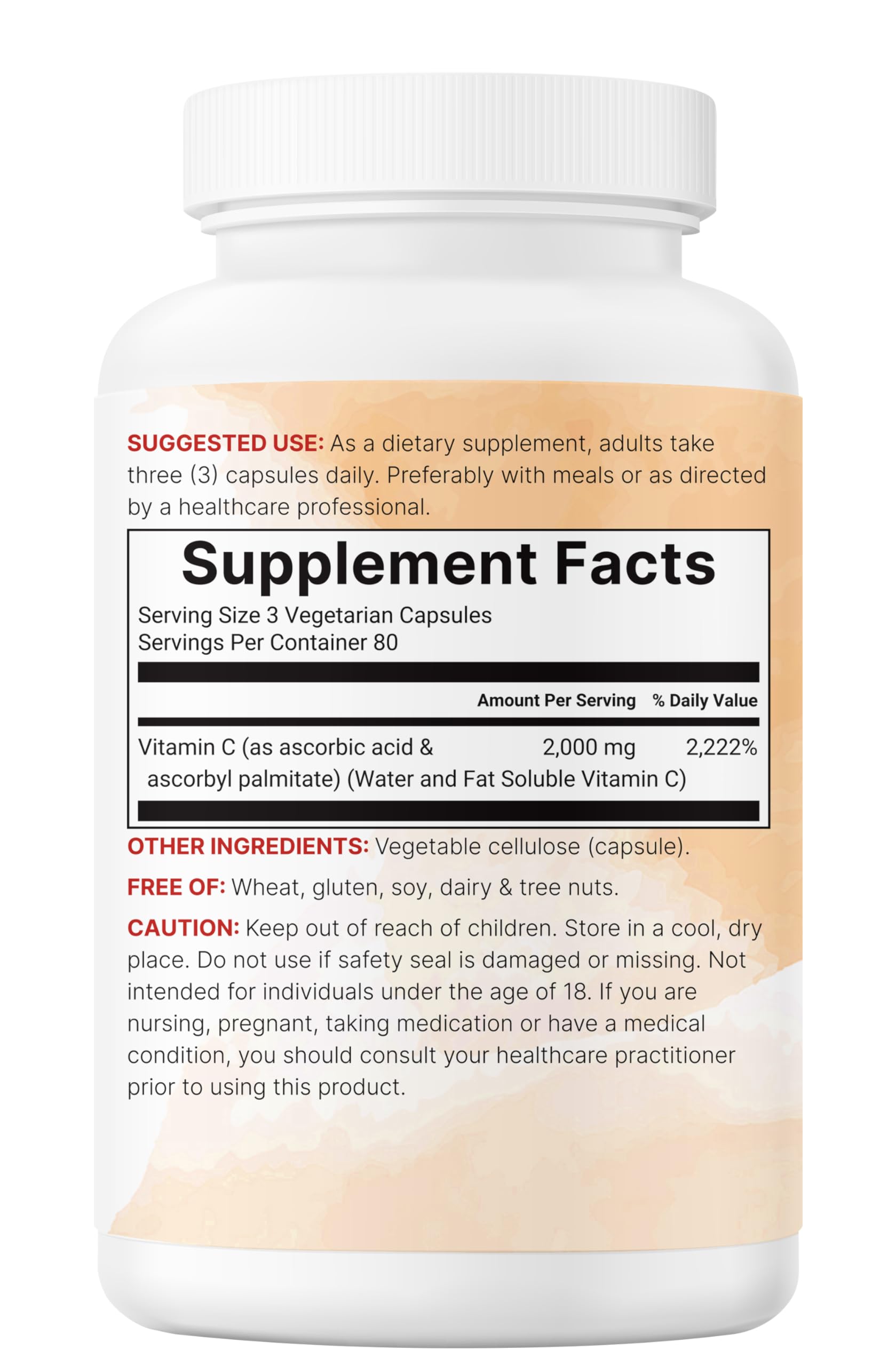 Healthy skin, hair, and nails imagery with Vitamin C theme