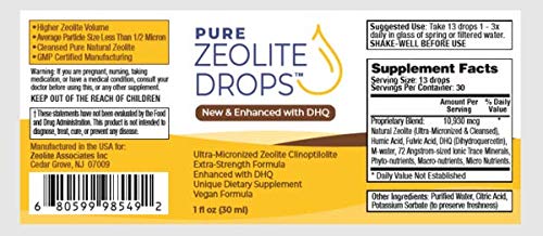 Close-up of dark brown liquid zeolite suspension with fulvic and humic acids