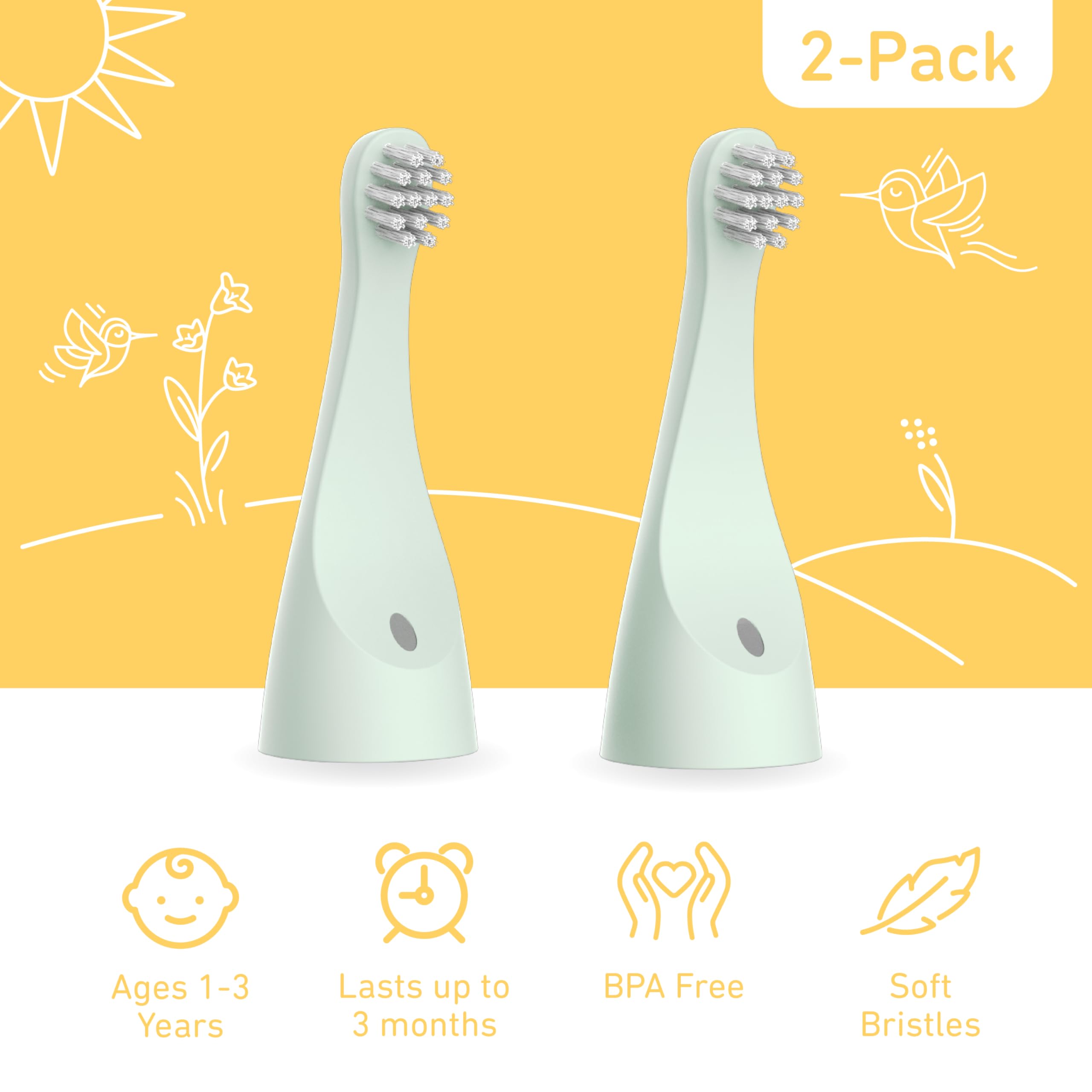 BPA-free materials used in PureBaby brush heads