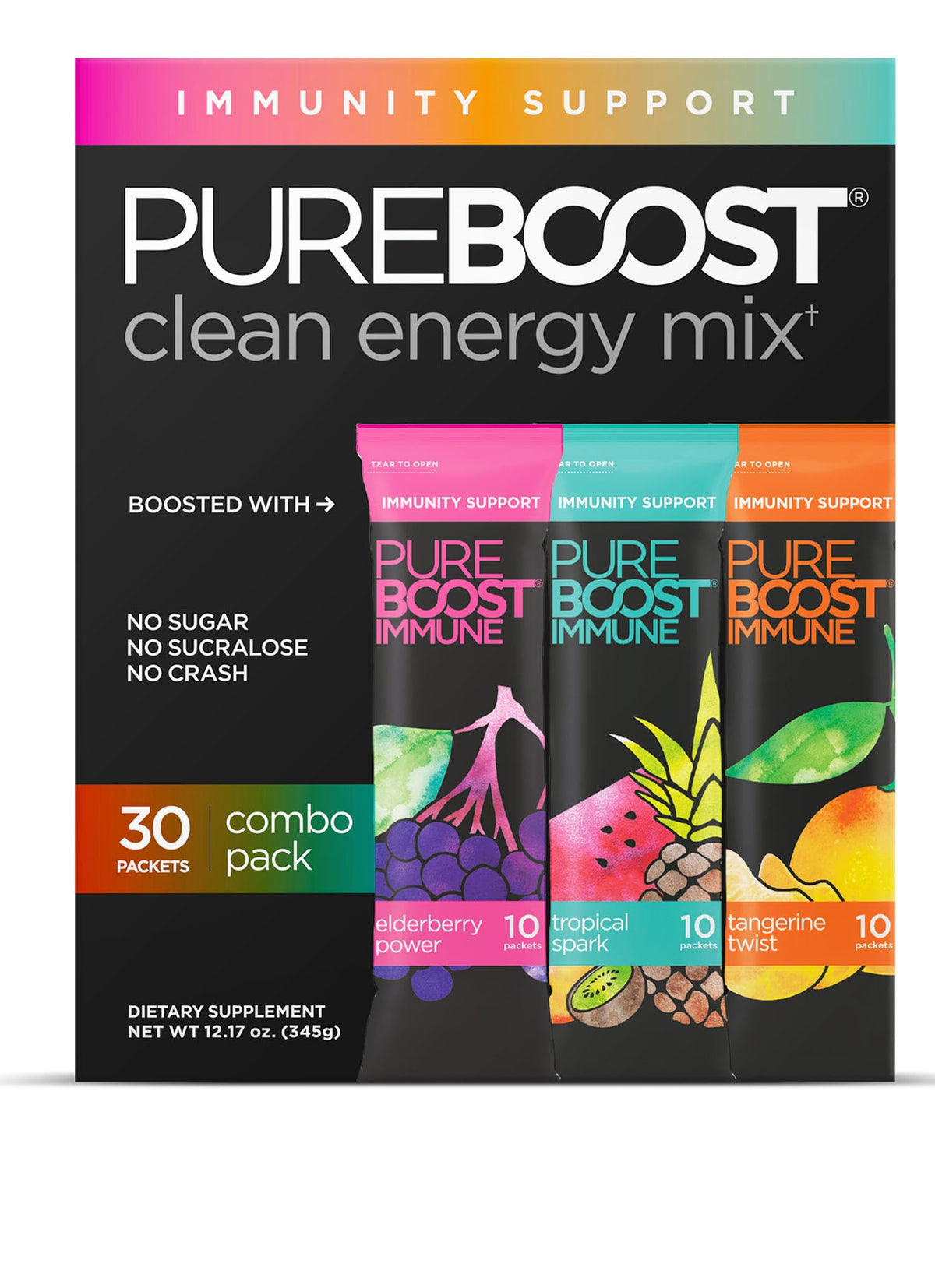 Pureboost Immune Clean Energy Booster front packaging
