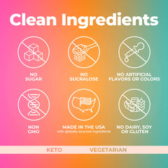 Nutrition facts panel for Pureboost Immune drink mix