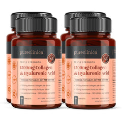 PureClinica Marine Collagen & Hyaluronic Acid bottle label
