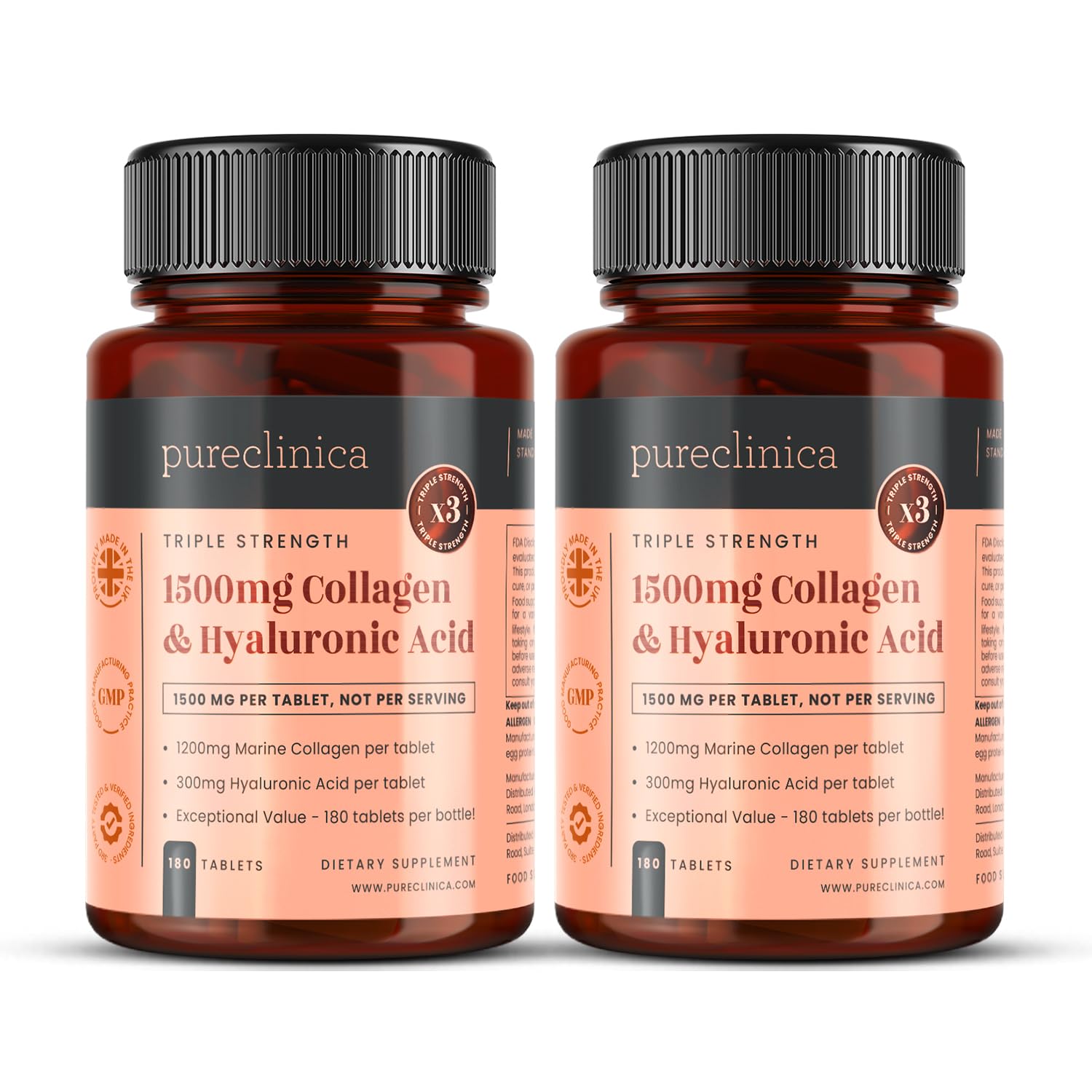 Front view of PureClinica UltraColl 360 tablets packaging