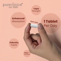 Tablets showing high-strength dosage of 1500mg per tablet (2 tablets per day = 3000mg)