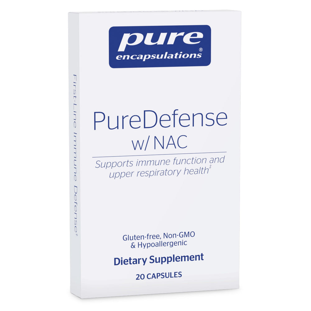 Bottle of PureEncapsulations PureDefense with NAC 20 capsules
