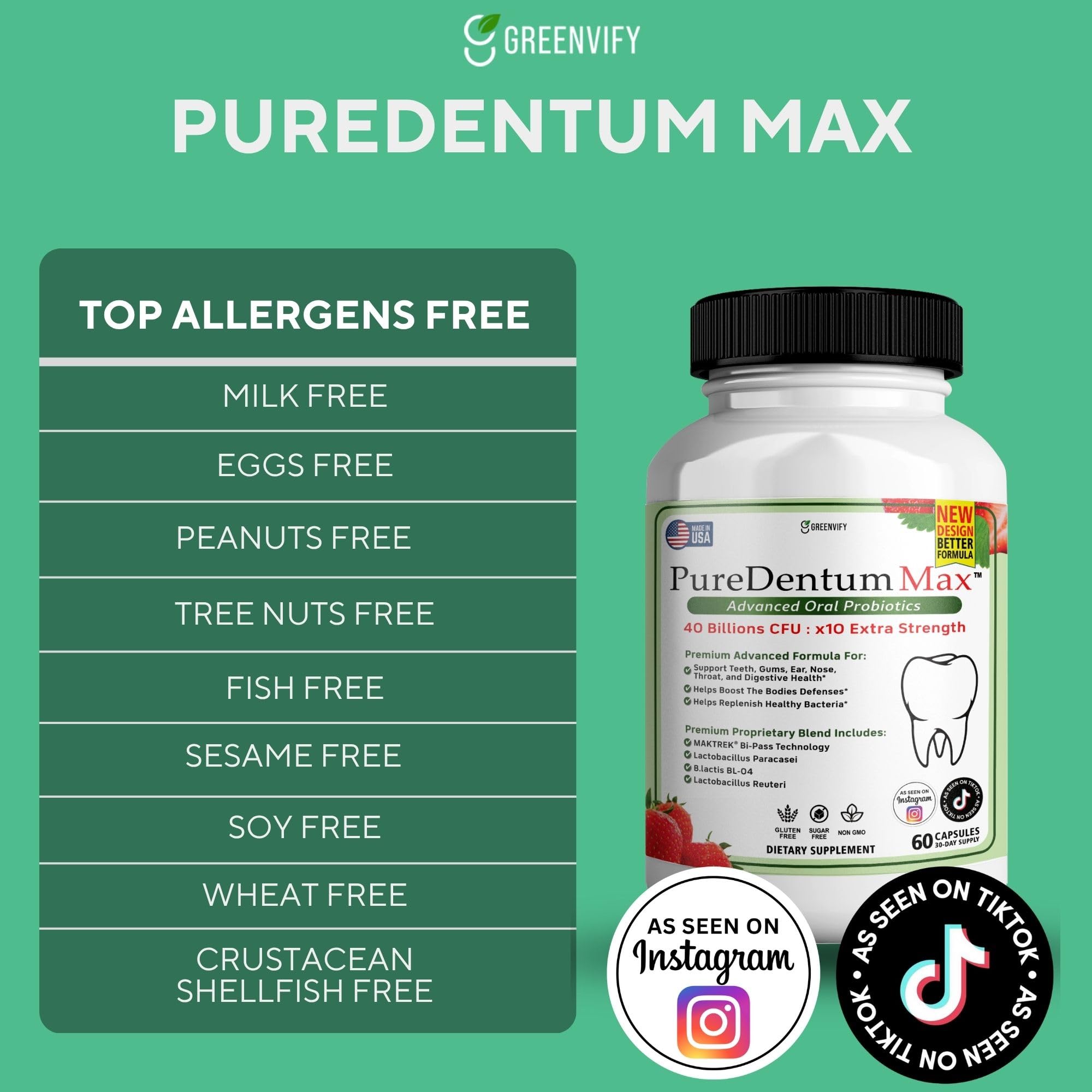 Puredentum Max capsules for gums and teeth health