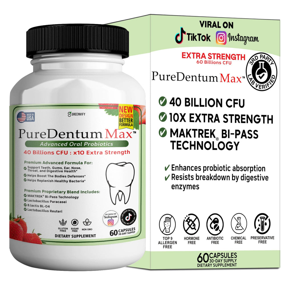Bottle and packaging of Puredentum Max