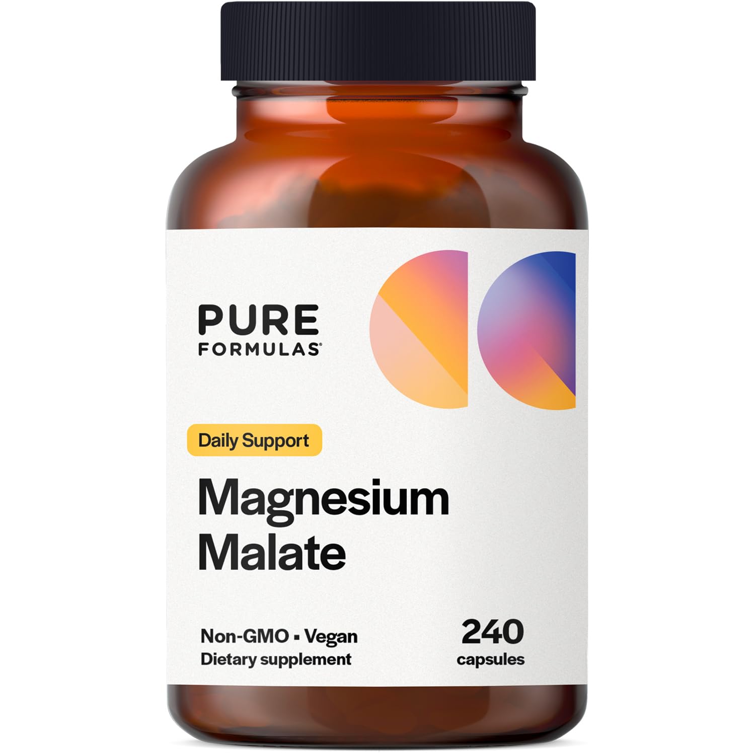 PureFormulas Magnesium Malate Capsules 360 mg – 240-count bottle