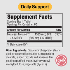 Close-up of PureFormulas 5-MTHF tablets
