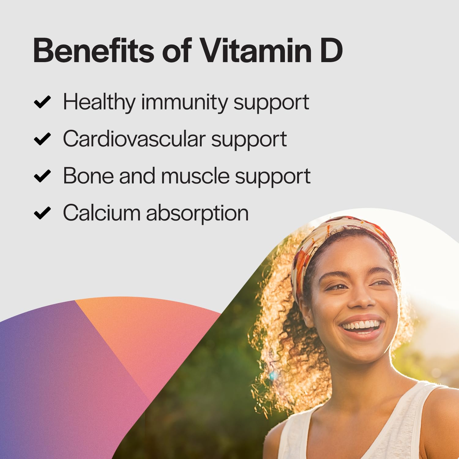 Illustration of health benefits: immune, bone, teeth support