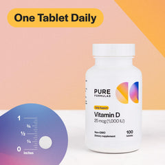 Label close-up showing non-GMO vitamin D3 information