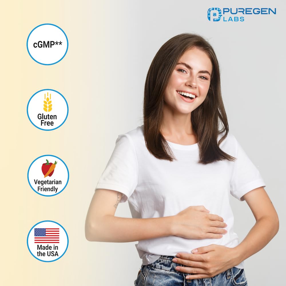 Made in USA label on Puregen Labs Dairy Relief packaging