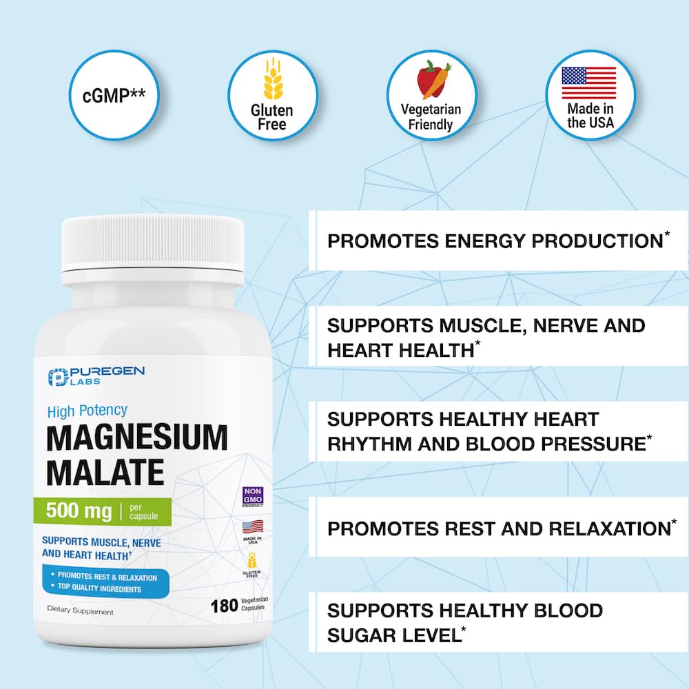 Veggie capsules of Magnesium Malate 500mg