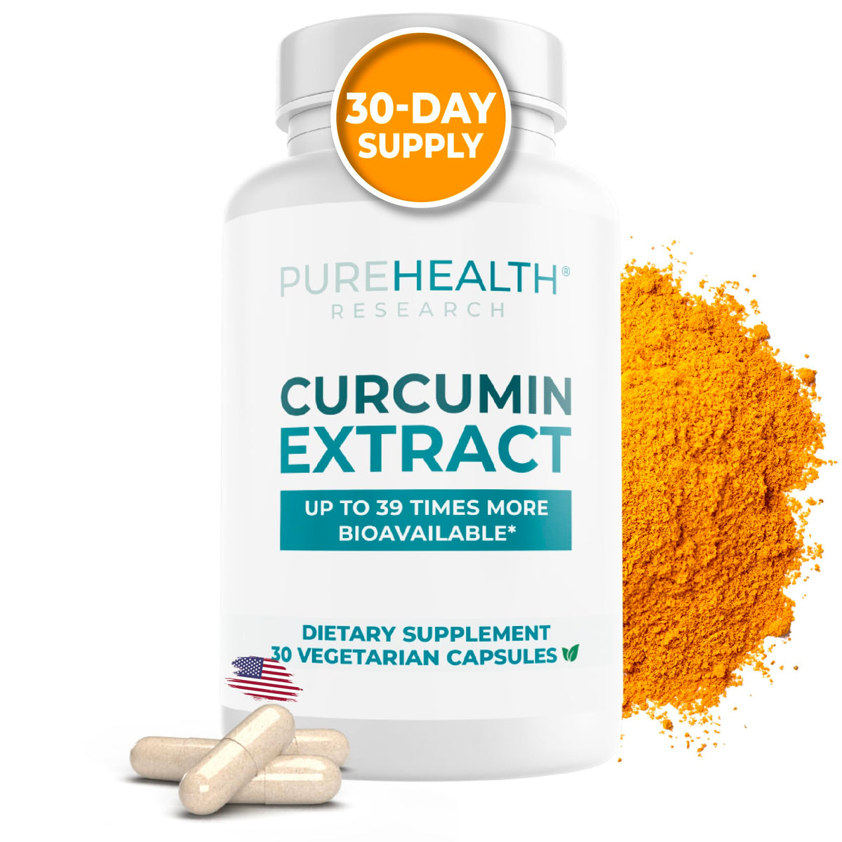 Bottle of PureHealth Curcumin Extract supplement