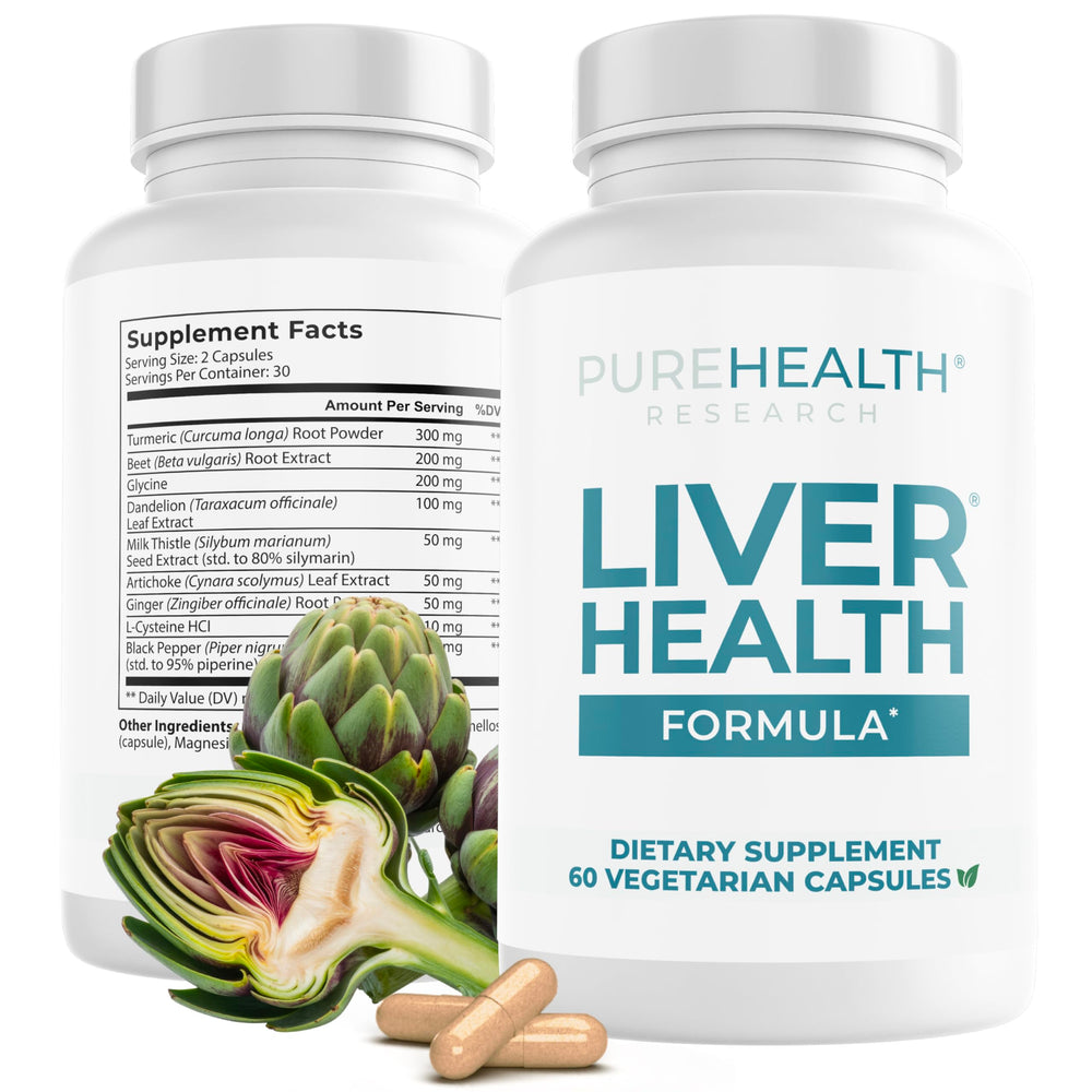 Liver Health bottle featuring Artichoke Extract artwork