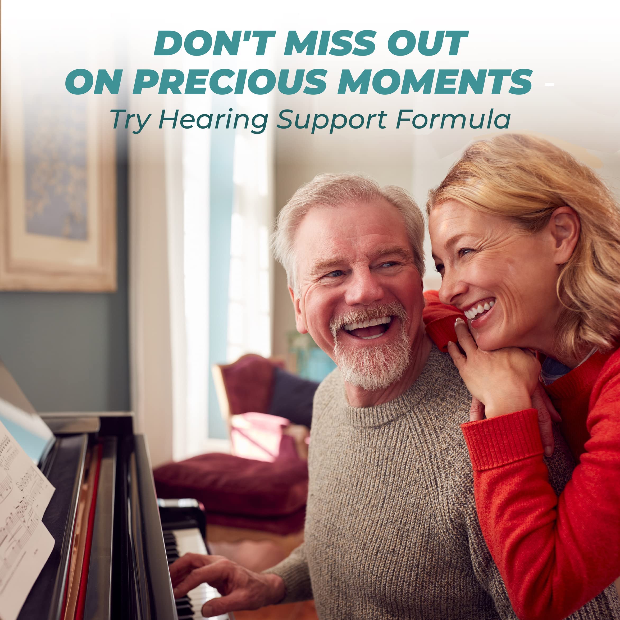 Person enjoying clearer hearing with Hearing Support Formula